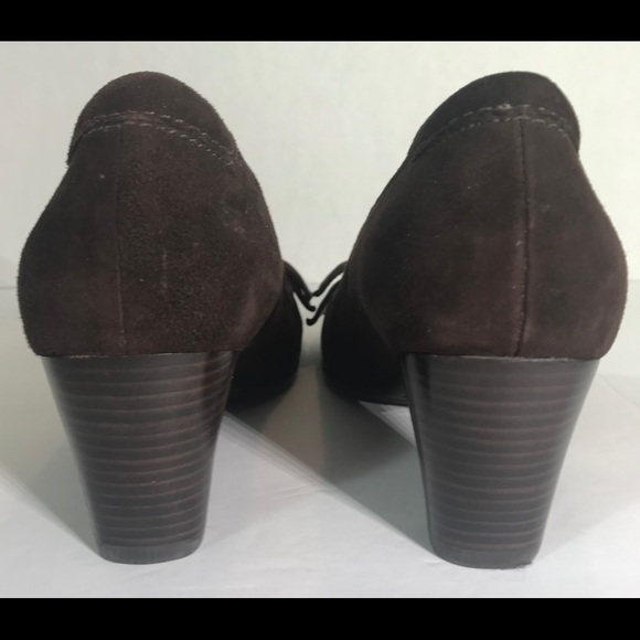 Women’s Ecco brown suede block heel pumps size 37 - Picture 4 of 8